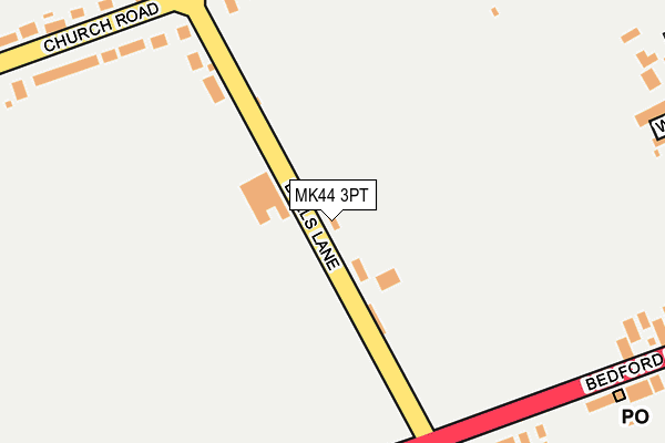 MK44 3PT map - OS OpenMap – Local (Ordnance Survey)