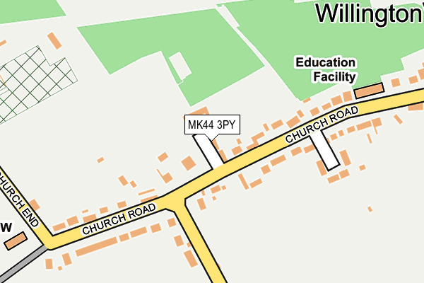 MK44 3PY map - OS OpenMap – Local (Ordnance Survey)