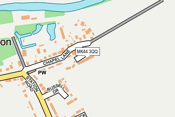 MK44 3QQ map - OS OpenMap – Local (Ordnance Survey)