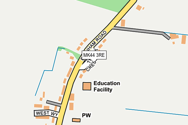 MK44 3RE map - OS OpenMap – Local (Ordnance Survey)