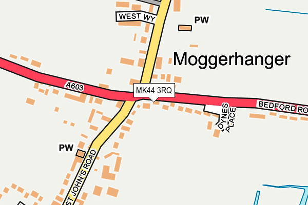 MK44 3RQ map - OS OpenMap – Local (Ordnance Survey)