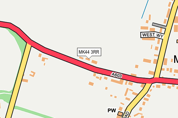 MK44 3RR map - OS OpenMap – Local (Ordnance Survey)
