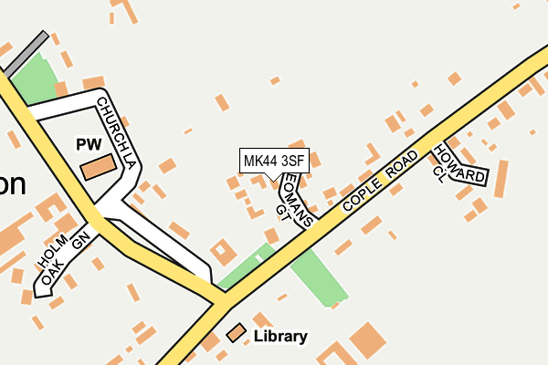 MK44 3SF map - OS OpenMap – Local (Ordnance Survey)