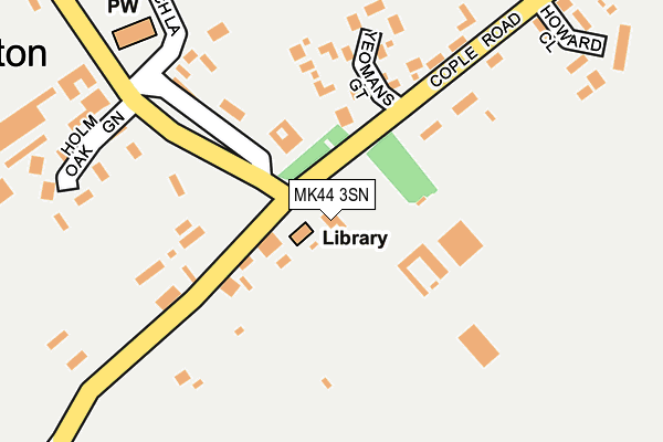 MK44 3SN map - OS OpenMap – Local (Ordnance Survey)