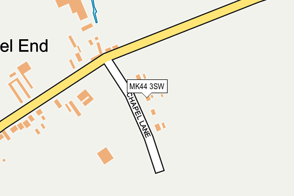 MK44 3SW map - OS OpenMap – Local (Ordnance Survey)