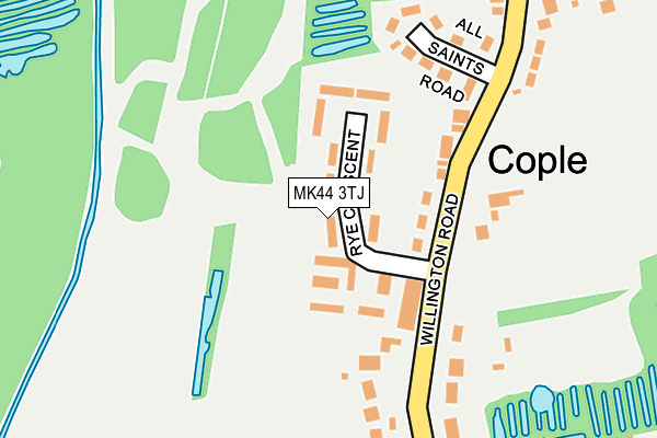 MK44 3TJ map - OS OpenMap – Local (Ordnance Survey)