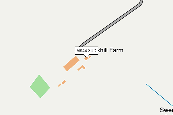 MK44 3UD map - OS OpenMap – Local (Ordnance Survey)