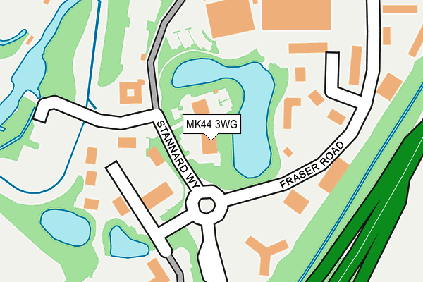 MK44 3WG map - OS OpenMap – Local (Ordnance Survey)