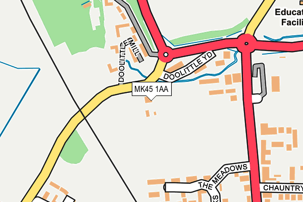 MK45 1AA map - OS OpenMap – Local (Ordnance Survey)