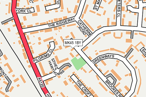 MK45 1BY map - OS OpenMap – Local (Ordnance Survey)