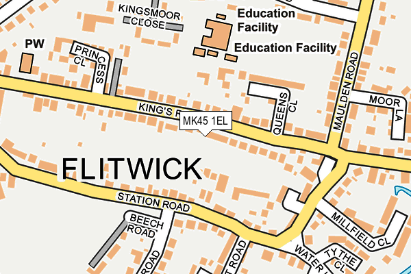 MK45 1EL map - OS OpenMap – Local (Ordnance Survey)