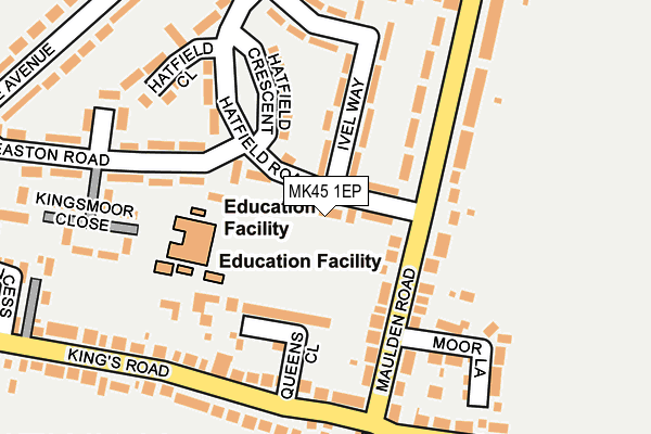 MK45 1EP map - OS OpenMap – Local (Ordnance Survey)