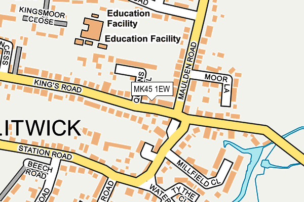 MK45 1EW map - OS OpenMap – Local (Ordnance Survey)