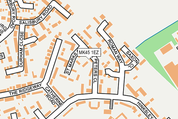 MK45 1EZ map - OS OpenMap – Local (Ordnance Survey)