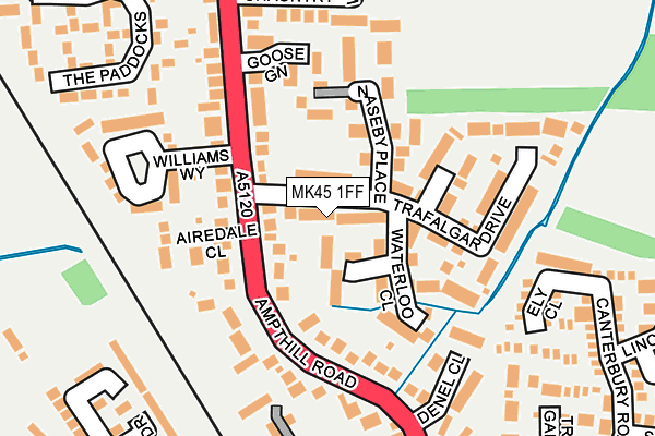 MK45 1FF map - OS OpenMap – Local (Ordnance Survey)