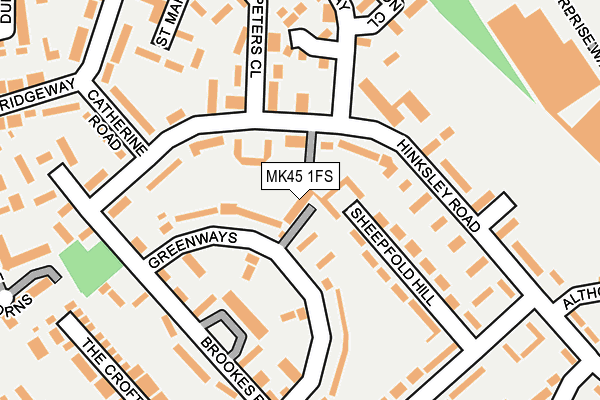 MK45 1FS map - OS OpenMap – Local (Ordnance Survey)