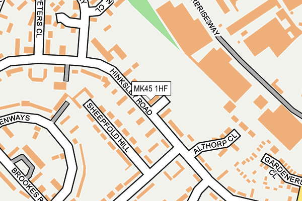 MK45 1HF map - OS OpenMap – Local (Ordnance Survey)