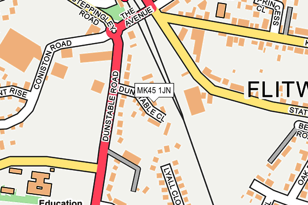 MK45 1JN map - OS OpenMap – Local (Ordnance Survey)