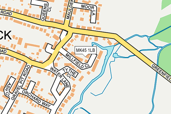 MK45 1LB map - OS OpenMap – Local (Ordnance Survey)