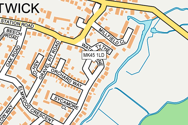 MK45 1LD map - OS OpenMap – Local (Ordnance Survey)