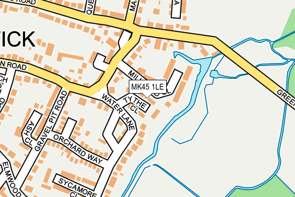 MK45 1LE map - OS OpenMap – Local (Ordnance Survey)