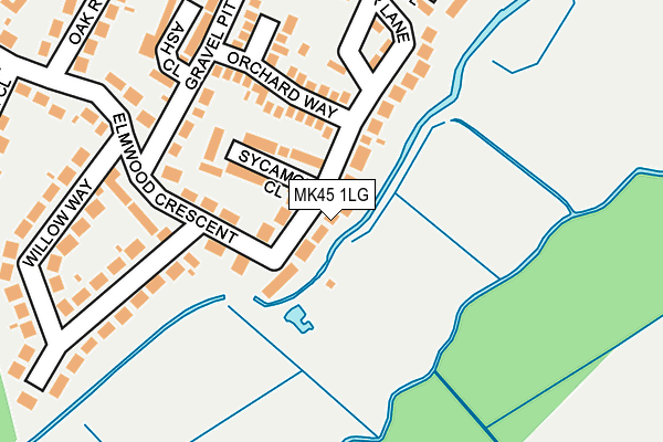 MK45 1LG map - OS OpenMap – Local (Ordnance Survey)