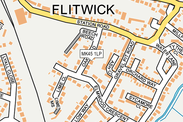 MK45 1LP map - OS OpenMap – Local (Ordnance Survey)