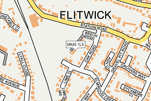 MK45 1LS map - OS OpenMap – Local (Ordnance Survey)