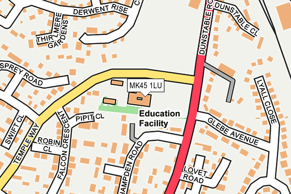 MK45 1LU map - OS OpenMap – Local (Ordnance Survey)