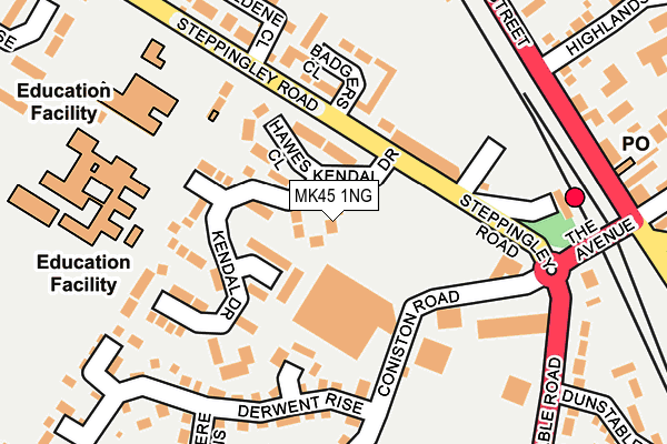 MK45 1NG map - OS OpenMap – Local (Ordnance Survey)