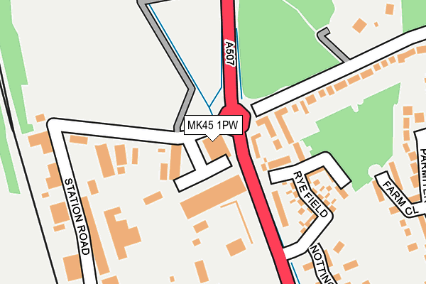 MK45 1PW map - OS OpenMap – Local (Ordnance Survey)