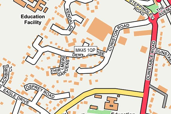 MK45 1QP map - OS OpenMap – Local (Ordnance Survey)