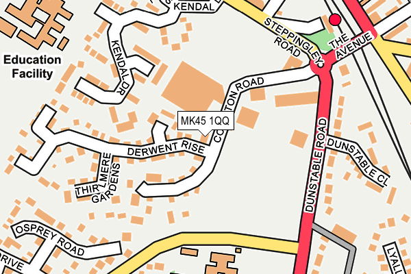 MK45 1QQ map - OS OpenMap – Local (Ordnance Survey)