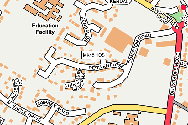 MK45 1QS map - OS OpenMap – Local (Ordnance Survey)