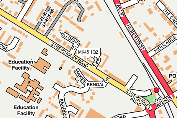 MK45 1QZ map - OS OpenMap – Local (Ordnance Survey)