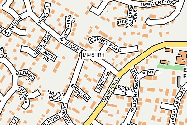 MK45 1RH map - OS OpenMap – Local (Ordnance Survey)