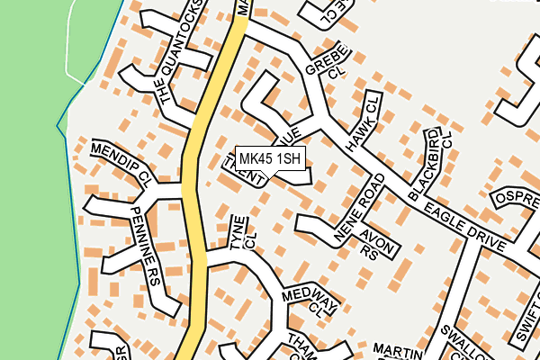 MK45 1SH map - OS OpenMap – Local (Ordnance Survey)