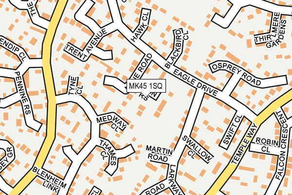 MK45 1SQ map - OS OpenMap – Local (Ordnance Survey)
