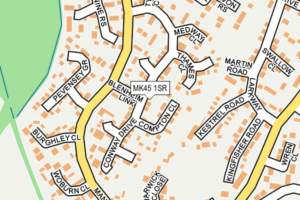 MK45 1SR map - OS OpenMap – Local (Ordnance Survey)