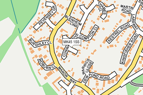 MK45 1SS map - OS OpenMap – Local (Ordnance Survey)