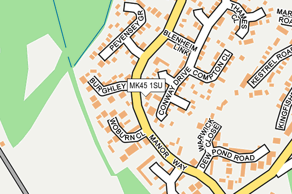 MK45 1SU map - OS OpenMap – Local (Ordnance Survey)