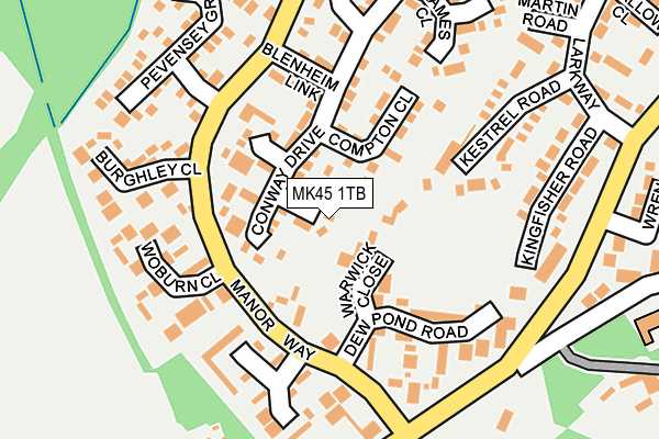 MK45 1TB map - OS OpenMap – Local (Ordnance Survey)