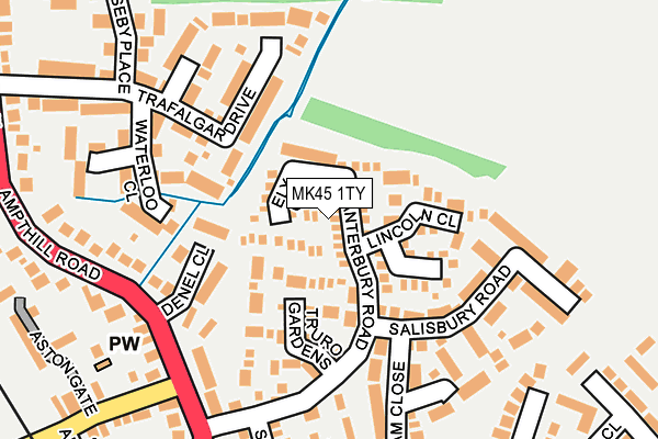 MK45 1TY map - OS OpenMap – Local (Ordnance Survey)