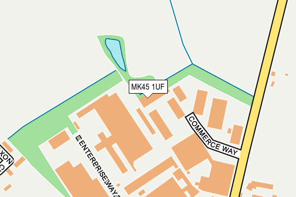 MK45 1UF map - OS OpenMap – Local (Ordnance Survey)