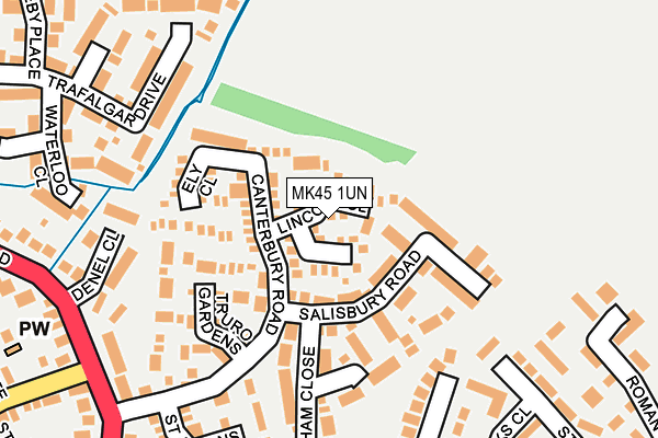 MK45 1UN map - OS OpenMap – Local (Ordnance Survey)