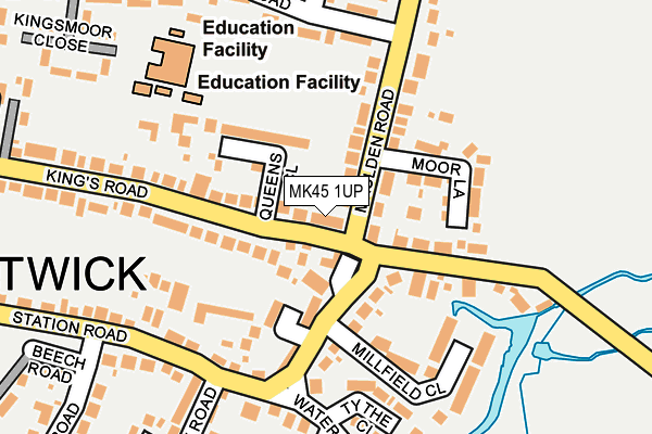 MK45 1UP map - OS OpenMap – Local (Ordnance Survey)
