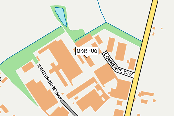 MK45 1UQ map - OS OpenMap – Local (Ordnance Survey)