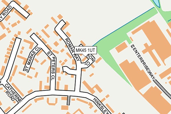 MK45 1UT map - OS OpenMap – Local (Ordnance Survey)