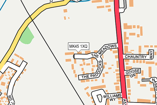 MK45 1XQ map - OS OpenMap – Local (Ordnance Survey)