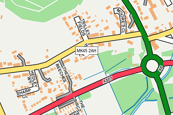 MK45 2AH map - OS OpenMap – Local (Ordnance Survey)